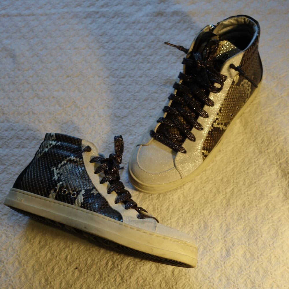 P448 Skate Python Print Hi-Tops